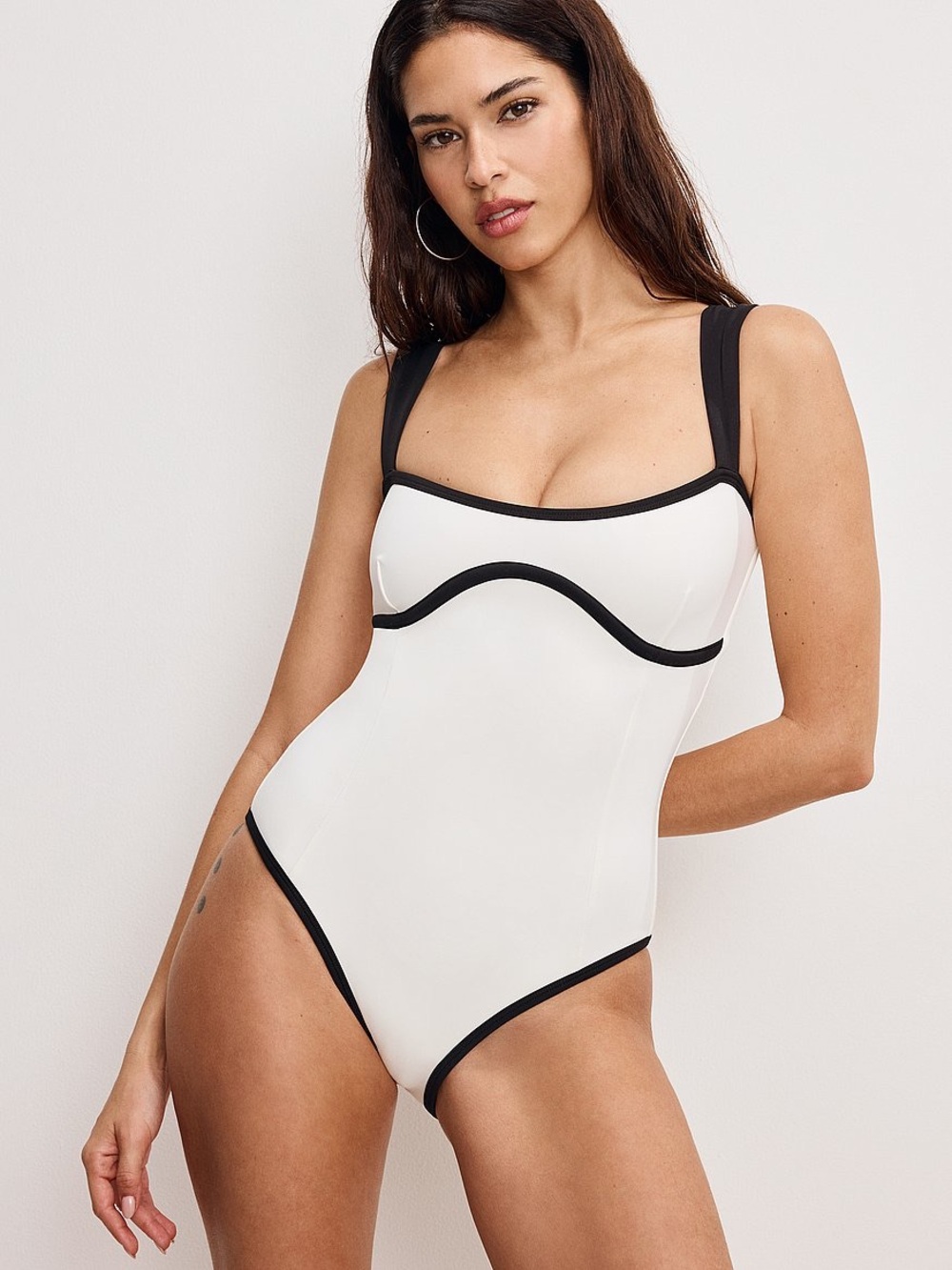 Victoria Secret Catalog Good American Compression Sweetheart One-Piece Swimsuit